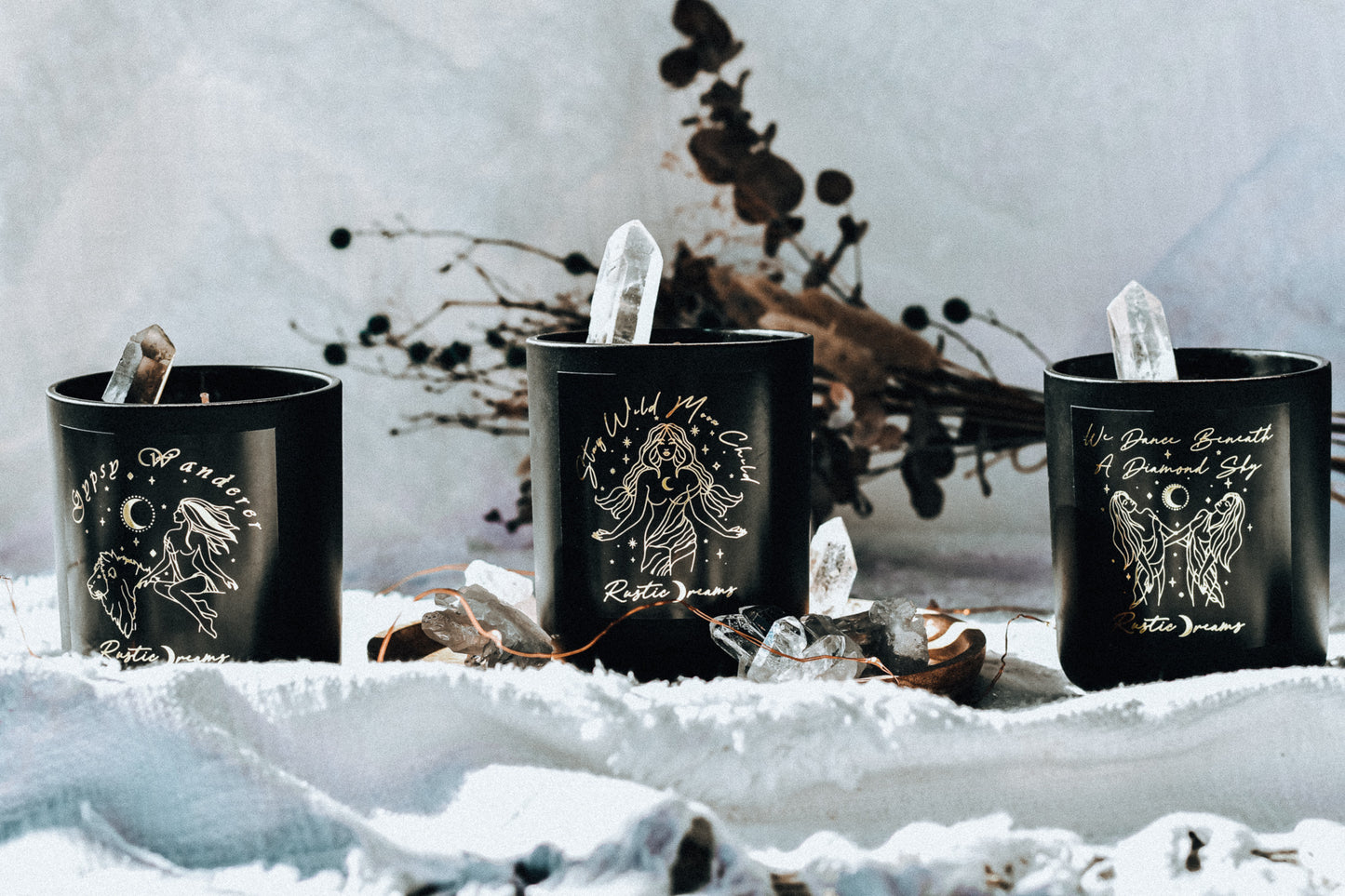 Earth Child Collection - Crystal Infused Scented Soy Candles